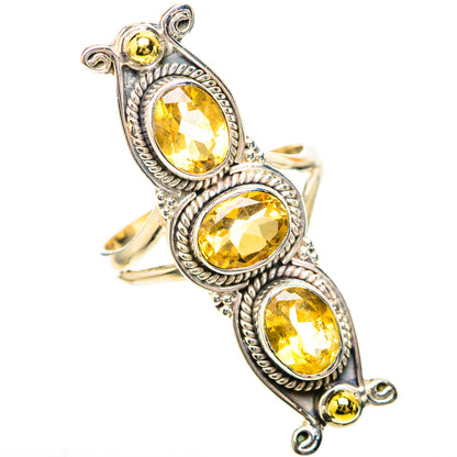 Large Faceted Citrine Ring Size 9.75 (925 Sterling Silver) RING139809