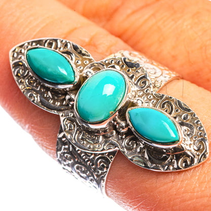 Sleeping Beauty Turquoise 925 Sterling Silver Ring Size 8