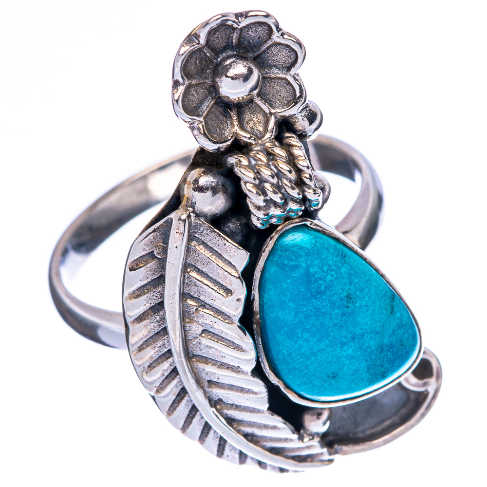 Tibetan Turquoise Ring Size 7.5 (925 Sterling Silver) R146215