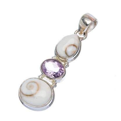 Shiva Eye, Amethyst Pendant 1 1/2" (.925 Sterling Silver)