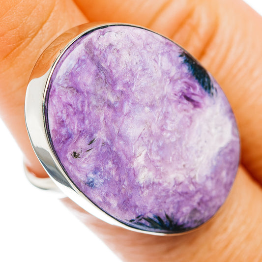 Charoite Ring Size 8 (German Silver)