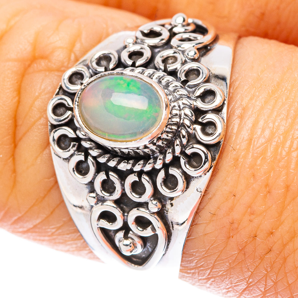 Rare Ethiopian Opal Ring Size 8.25 (925 Sterling Silver) R4393
