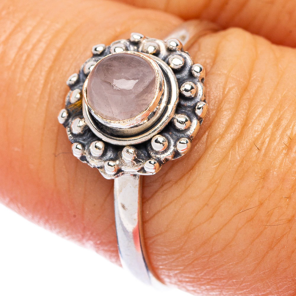 Rose Quartz Dainty Ring Size 8 (925 Sterling Silver) R145798