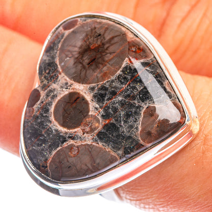 Large Poppy Jasper 925 Sterling Silver Ring Size 6.75