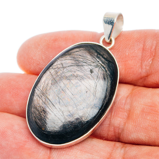 Premium Hypersthene Pendant 1 3/4" (.925 Sterling Silver)