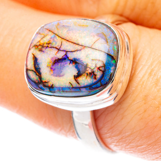 Rare Sterling Opal Ring Size 8.25 (925 Sterling Silver) R2237