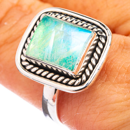 Green Moonstone Ring Size 11 (925 Sterling Silver) R142771