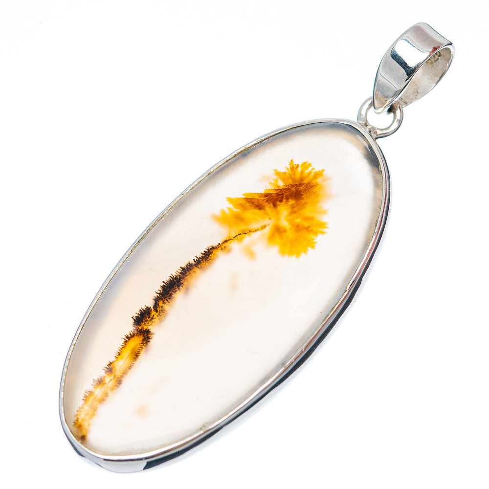 Premium Scenic Dendritic Agate Pendant 2" (.925 Sterling Silver)