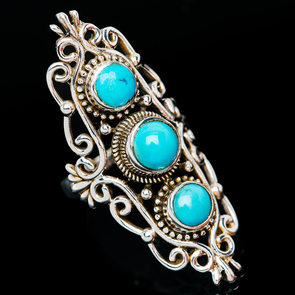 Premium Sleeping Beauty Turquoise Ring Size 7.75 (.925 Sterling Silver)