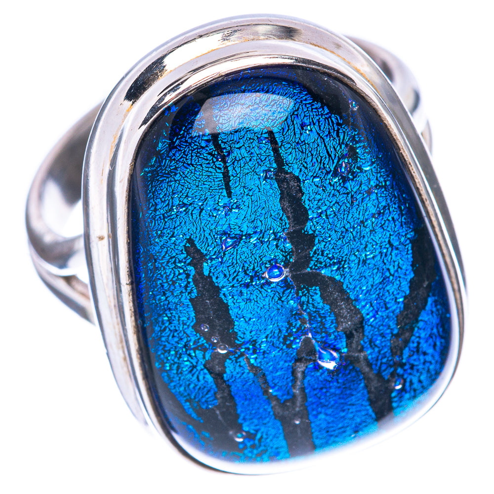 Dichroic Glass Ring Size 6 (925 Sterling Silver) R1667