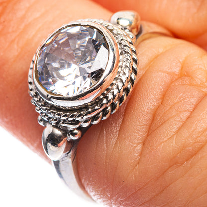 White Topaz Dainty Ring Size 6 (925 Sterling Silver) R142601