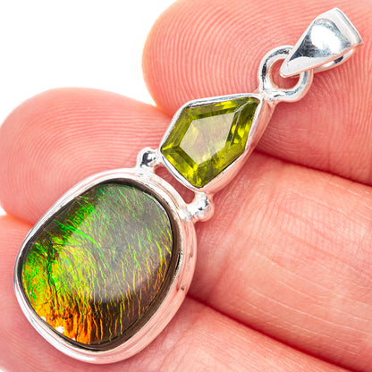 Canadian Ammolite Pendant 1 1/2" (925 Sterling Silver) PD39857