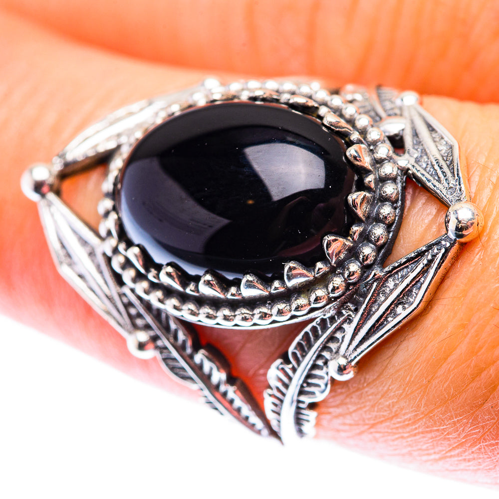 Black Onyx Ring Size 7.5 (925 Sterling Silver) RING140129