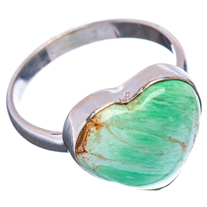 Variscite Heart Ring Size 10 (.925 Sterling Silver)
