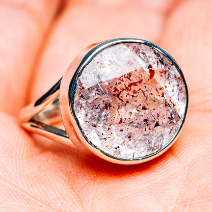 Premium Faceted Lepidocrocite Ring Size 6.75 (.925 Sterling Silver)