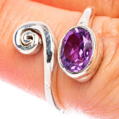Faceted Amethyst Ring Size 6 (925 Sterling Silver) R146763