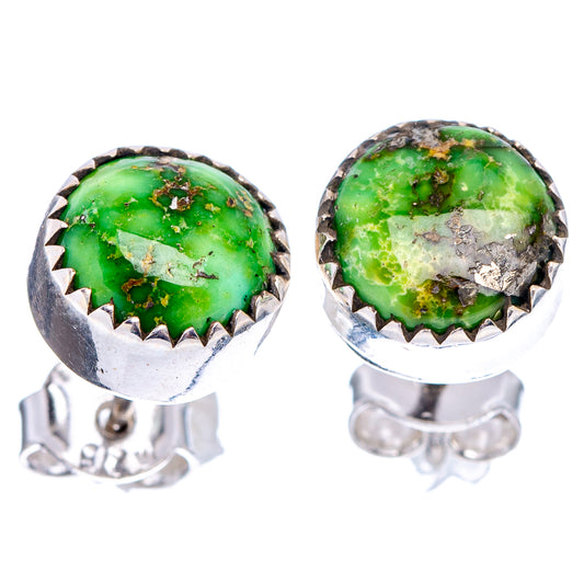 Sonoran Gold Turquoise Earrings 3/8" (.925 Sterling Silver)