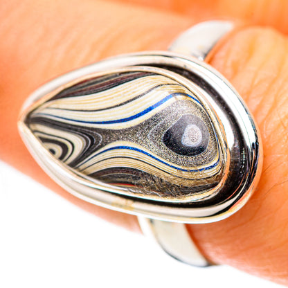 Fordite 925 Sterling Silver Ring Size 7.5 (925 Sterling Silver) RING139595