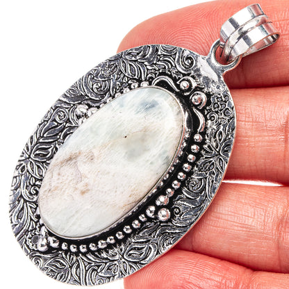 Scolecite Pendant 2 3/8" (German Silver)