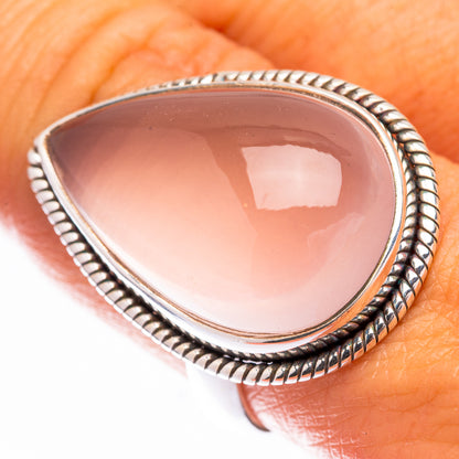 Large Rose Quartz Ring Size 9.25 (925 Sterling Silver) R140853