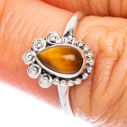 Tiger Eye Dainty Ring Size 6.25 (925 Sterling Silver) R147060