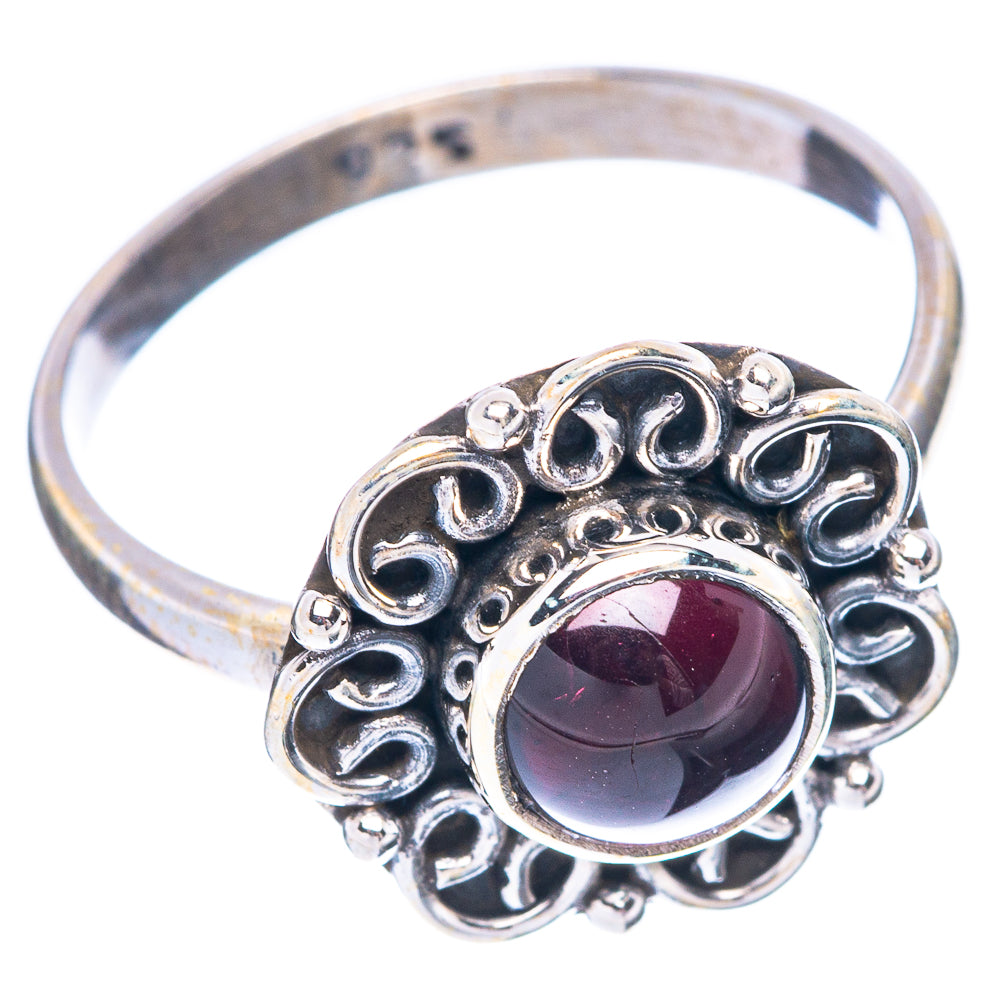 Garnet Ring Size 7.75 (925 Sterling Silver) R5639