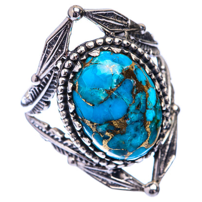 Blue Copper Composite Turquoise Ring Size 6.25 (925 Sterling Silver) R141479