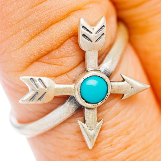 Mojave Turquoise Arrow Ring Size 10 (.925 Sterling Silver)