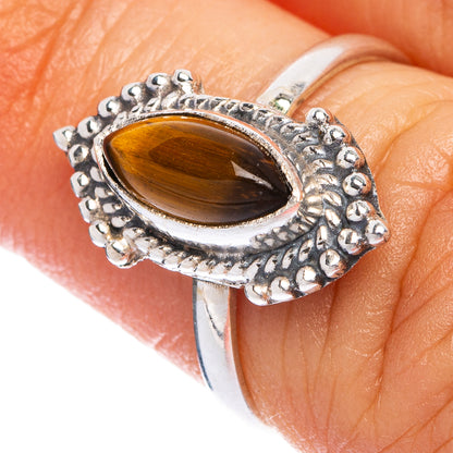 Tiger Eye Dainty Ring Size 6 (925 Sterling Silver) R145382