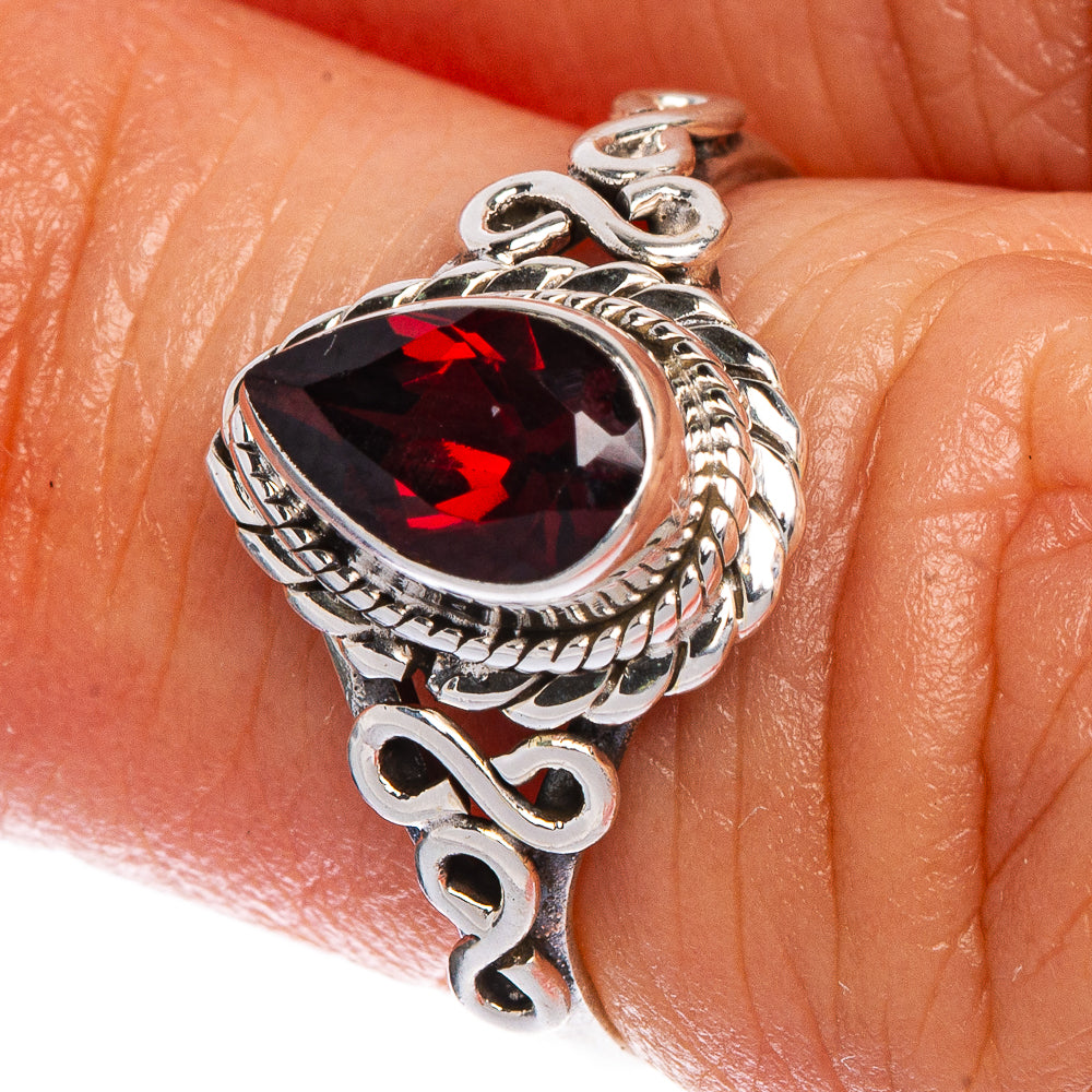 Garnet Dainty Ring Size 5 (925 Sterling Silver) R147206