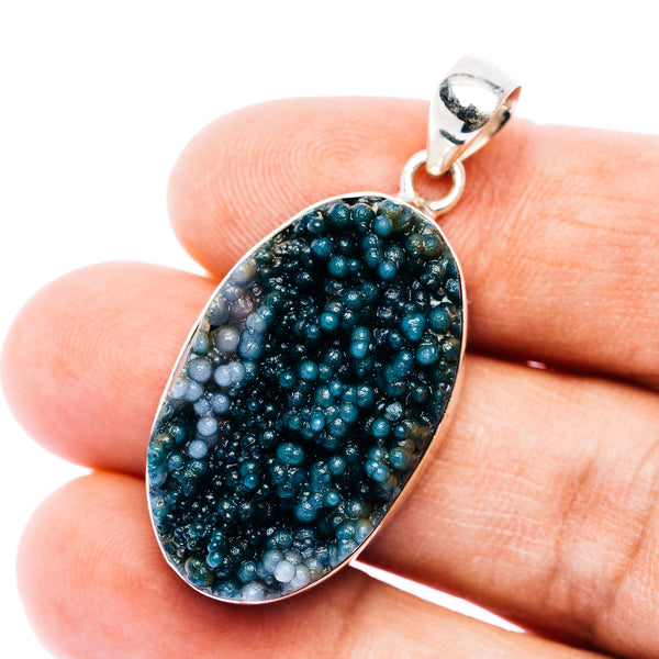 Premium Grape Agate Pendant 1 5/8" (.925 Sterling Silver)