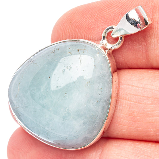 Aquamarine Pendant 1 3/8" (925 Sterling Silver) P44418