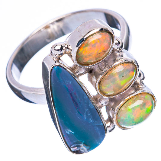 Rare Doublet Opal, Ethiopian Opal Ring Size 6 (925 Sterling Silver) R4383