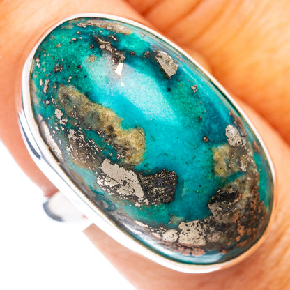 Premium Persian Turquoise Ring Size 8 Adjustable (.925 Sterling Silver)