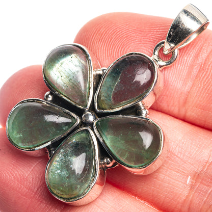 Blue Fluorite Pendant 1 1/2" (925 Sterling Silver) P39702