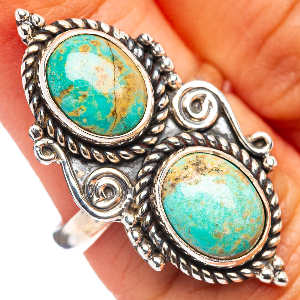 Mohave Turquoise Ring Size 6 Adjustable (.925 Sterling Silver)