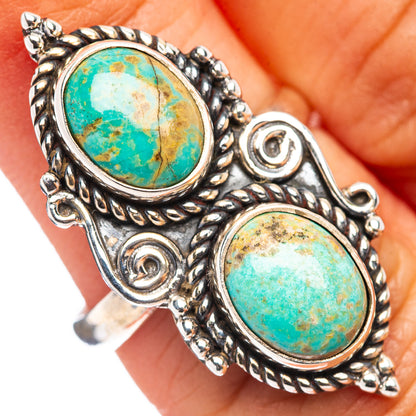 Mohave Turquoise Ring Size 6 Adjustable (.925 Sterling Silver)