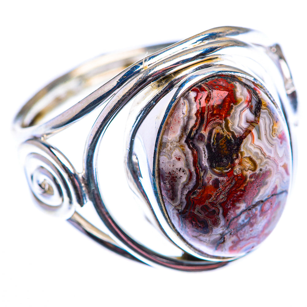 Crazy Lace Agate Ring Size 9.75 (925 Sterling Silver) RING140120