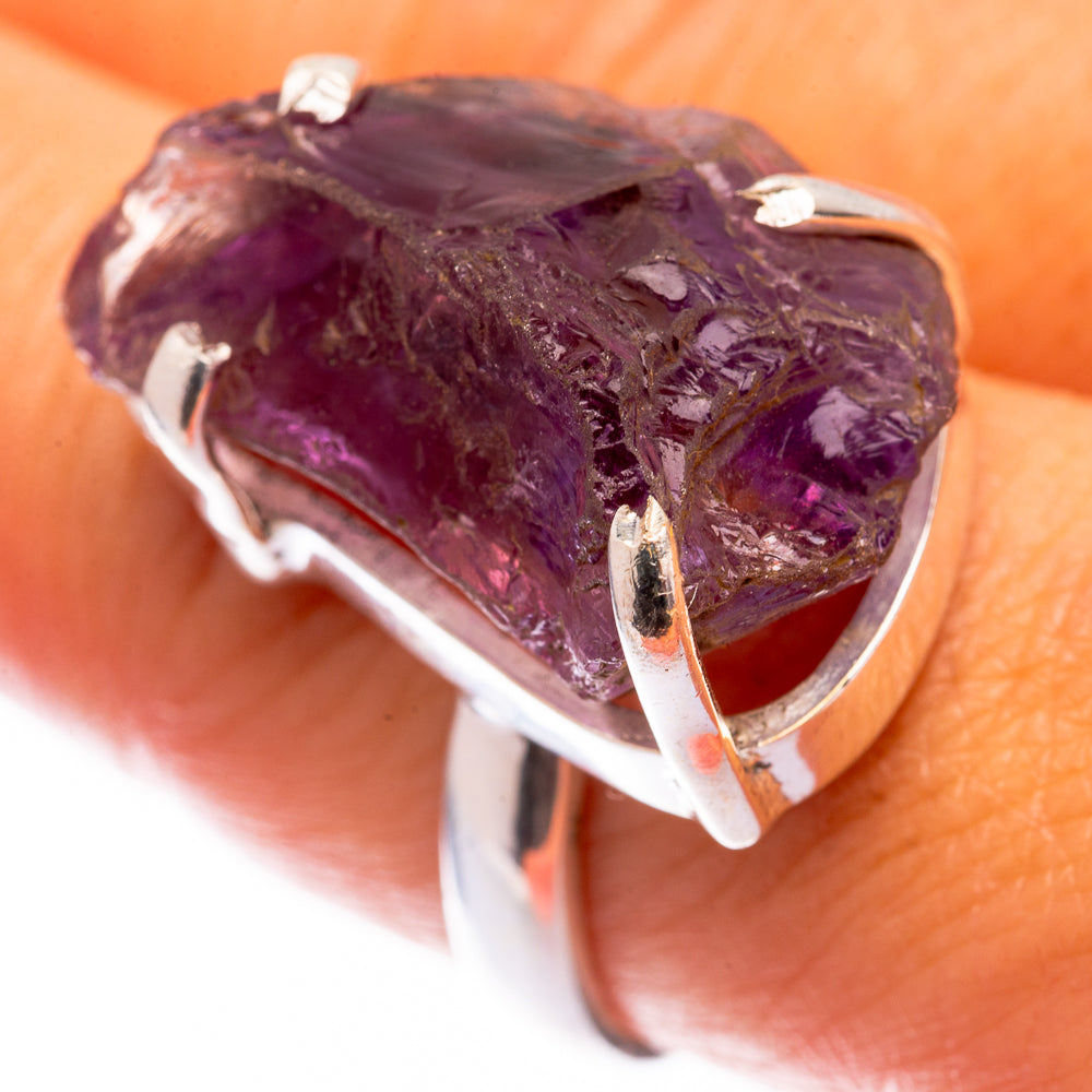 Amethyst Crystal Ring Size 8.25 (925 Sterling Silver) R140694