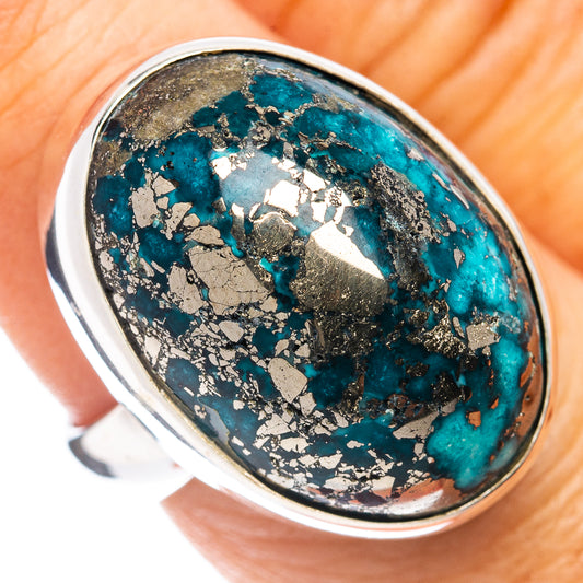 Premium Persian Turquoise Ring Size 6 Adjustable (.925 Sterling Silver)