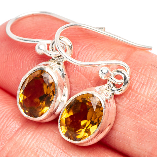 Alexandrite (Lab.) Earrings 1" (925 Sterling Silver) E2353