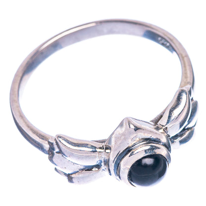 Black Onyx Ring Size 6 (925 Sterling Silver) R1121
