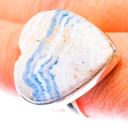 Large Blue Scheelite Ring Size 9.25 (925 Sterling Silver) RING140225