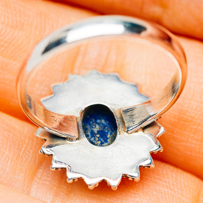 Southwestern Style Lapis Lazuli Ring Size 7 (.925 Sterling Silver)