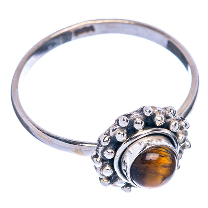 Tiger Eye Dainty Ring Size 8 (925 Sterling Silver) R145381