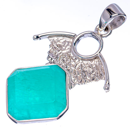 Premium Amazonite 925 Sterling Silver Pendant 1 5/8" Ana Co P42261