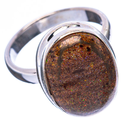 Rare Matrix Opal Ring Size 6.5 (925 Sterling Silver) R4167