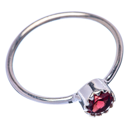Garnet Dainty Ring Size 7.5 (925 Sterling Silver) R145264