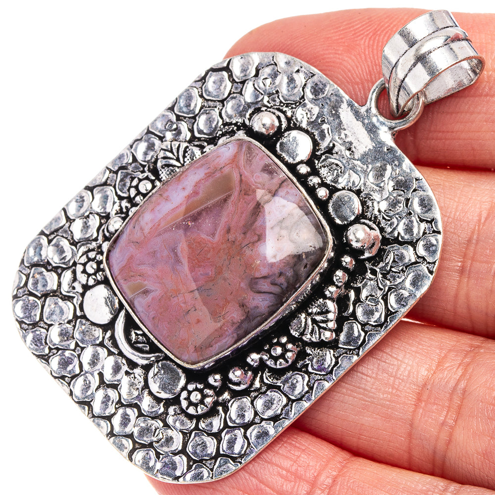 Ocean Jasper Pendant 2 1/4" (German Silver)