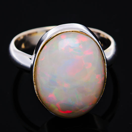 Premium Ethiopian Opal Ring Size 5 Adjustable (.925 Sterling Silver)